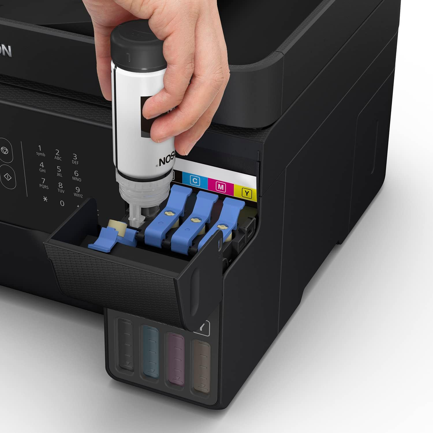Impresora multifunción - Epson EcoTank ET-4810, Inyección de tinta, Monocolor 33 ppm, Escaneo, Fax, Negro