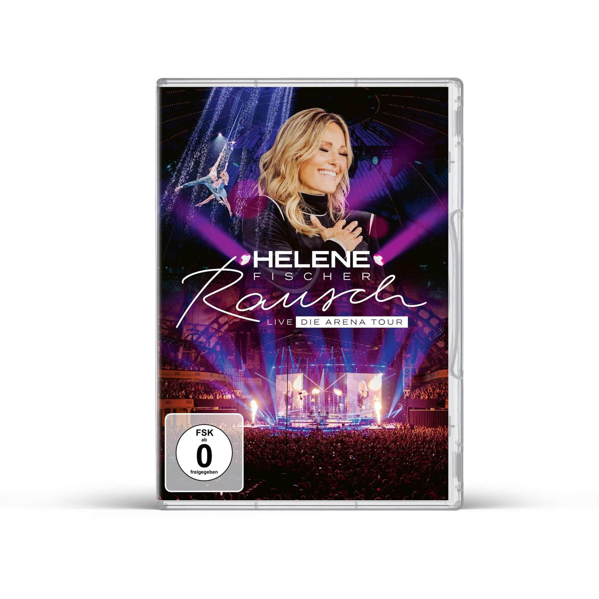 DVD-Cover mit einer Frau in einem Konzert, mit Text und einer Arena im Hintergrund.