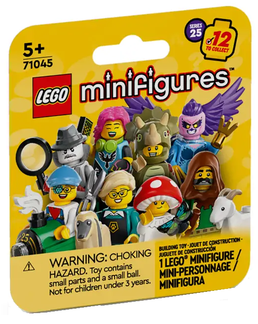 Zestaw Lego Minifigures. Zawiera figurki, akcesoria i pociąg.