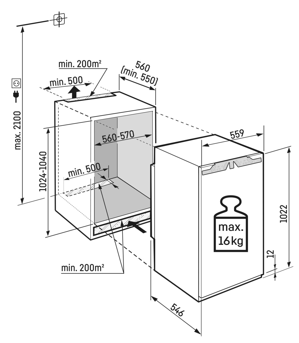 Egy készülék méreteit ábrázoló diagram. Méreteket és dugót tartalmaz.