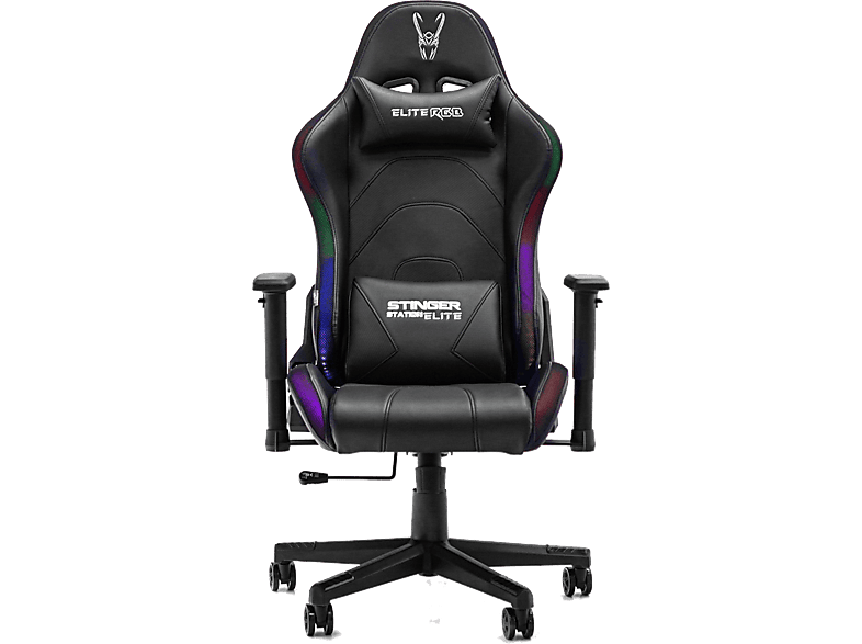 Silla Gaming - SKADI, Silla gamer con Luces LED RGB, Reclinable, Cojines,  Pistón clase 4, Silla gamer, escritorio VALK, Reposabrazos2D (regulable en  altura y anchura), 120 kg, Negro