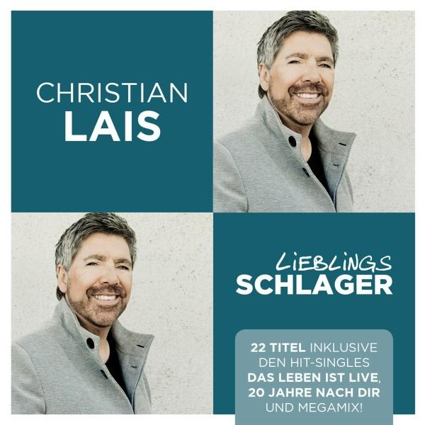 Albumcover: Christian Lais, lächelnder Mann mit kurzen Haaren, blaues Design.
