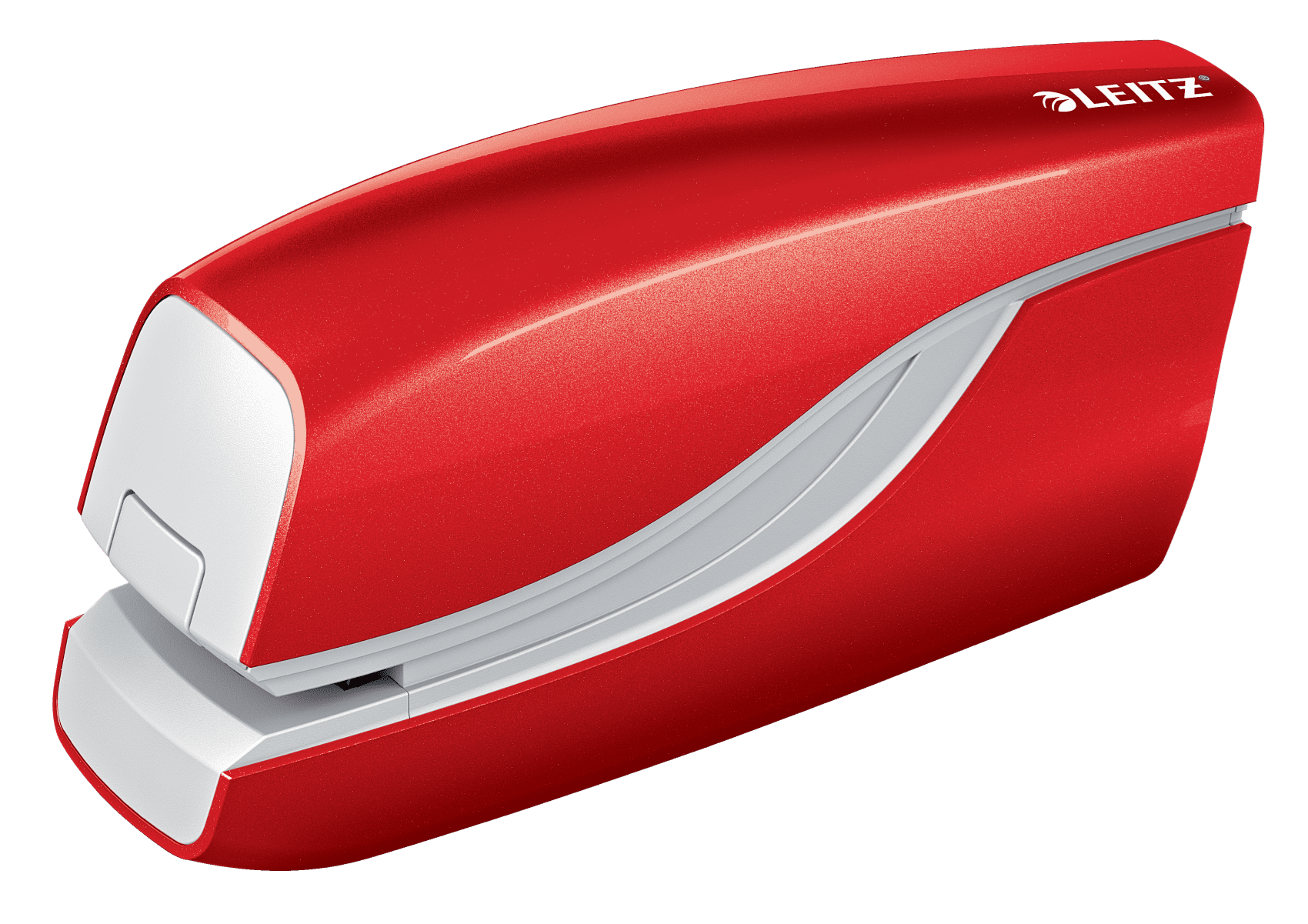 LEITZ NeXXt WOW elektromos tűzőgép, max. 10 lap, 4x AAA, piros (55661026)