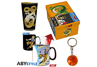 Dragon Ball Z ajándékcsomag (XXL üvegpohár, 3D kulcstartó, hőre változó bögre)