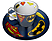 DC Comics - Logo tükrös csésze alátéttel