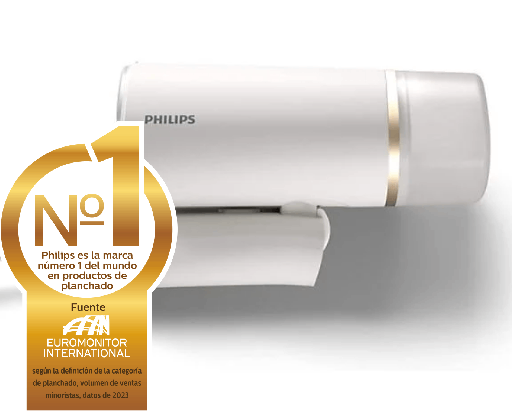 Dispositivo de depilación Philips blanco con detalles dorados y el logo del premio número uno.