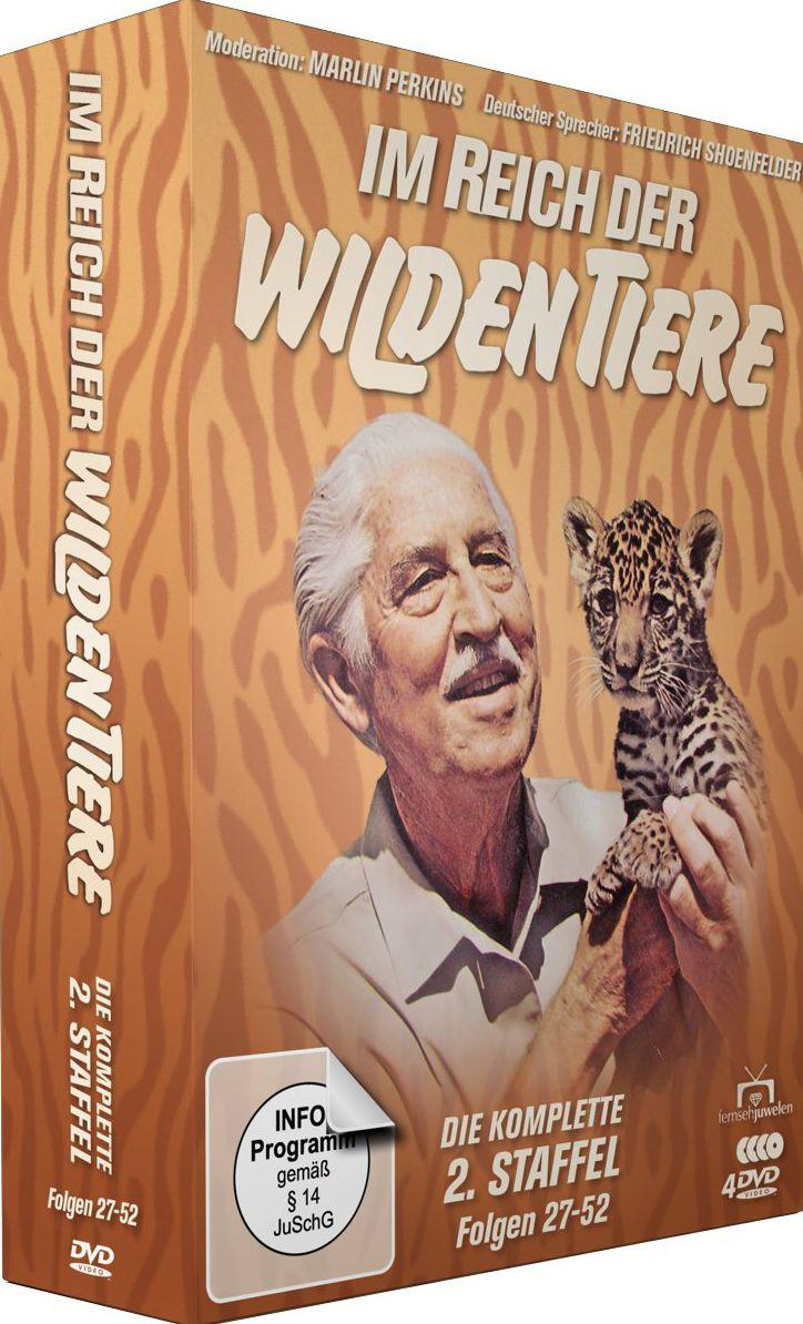 DVD-Boxset mit einem Mann, der ein Jungtier hält, Text auf Deutsch und einer Dschungelszene.
