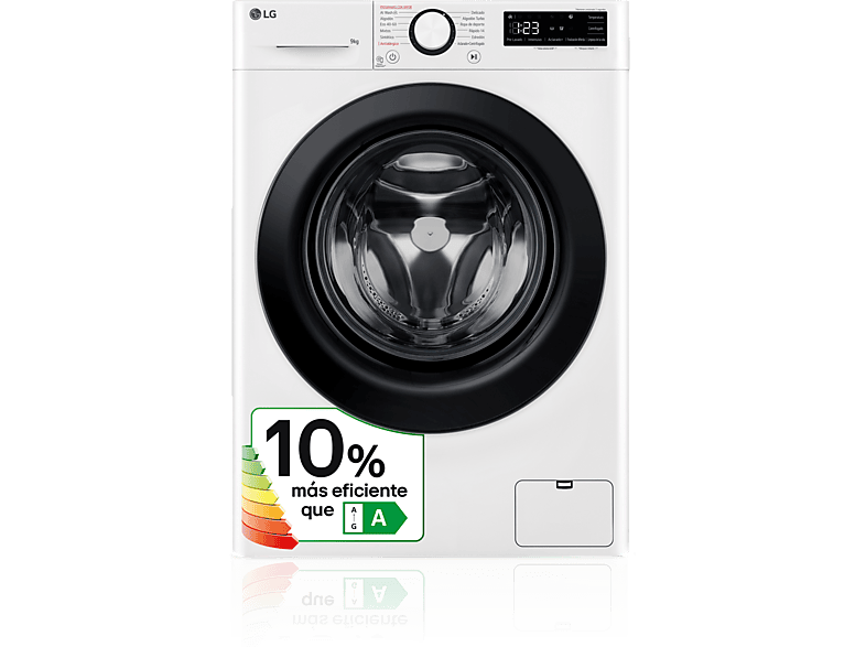 Lavadora LG 9 kg 1400 rpm Clase A-10% F4WR5009A6W