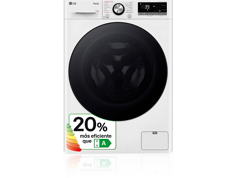 Hisense WF5S1245BW - Lavadora, Clase A, 12 Kg , 1400 rpm, Blanco