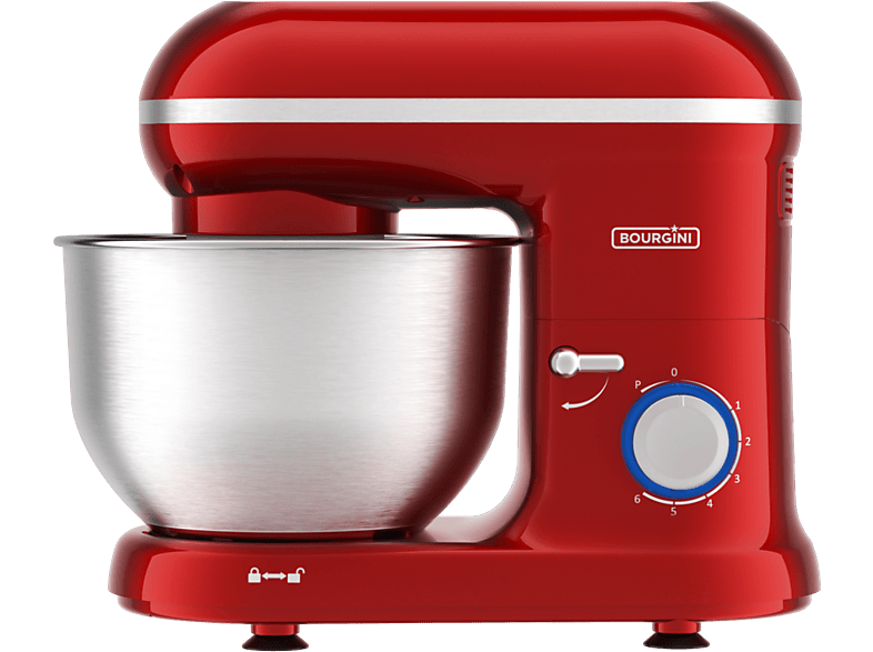 BOURGINI Classic Kitchen Chef Keukenmachine Rood 1300 W | MediaMarkt