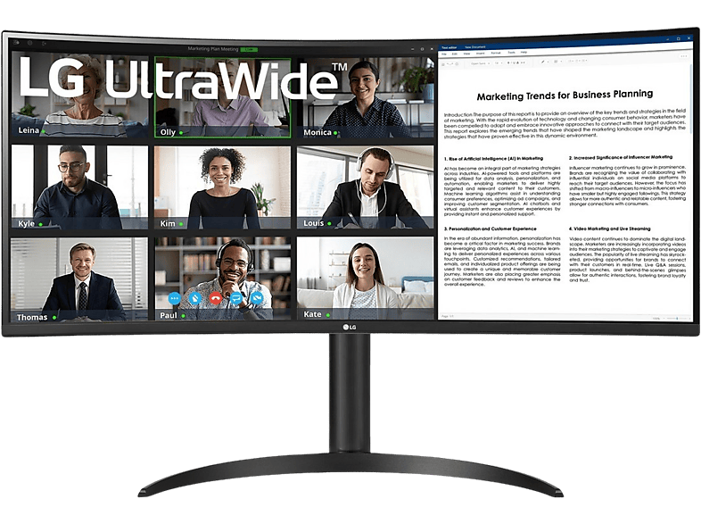 LG Monitor Ultrawide 34wr55qc-b.aeu - 34 Inch Uwqhd Va (vertical Alignment)