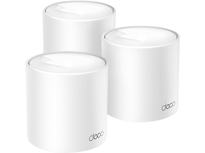 TP-LINK Deco X10(3-pack), AX1500 Mbps,Gigabit Portlar, 520 m²'ye Kadar Kapsama, Wi-Fi 6 Mesh Sistemi