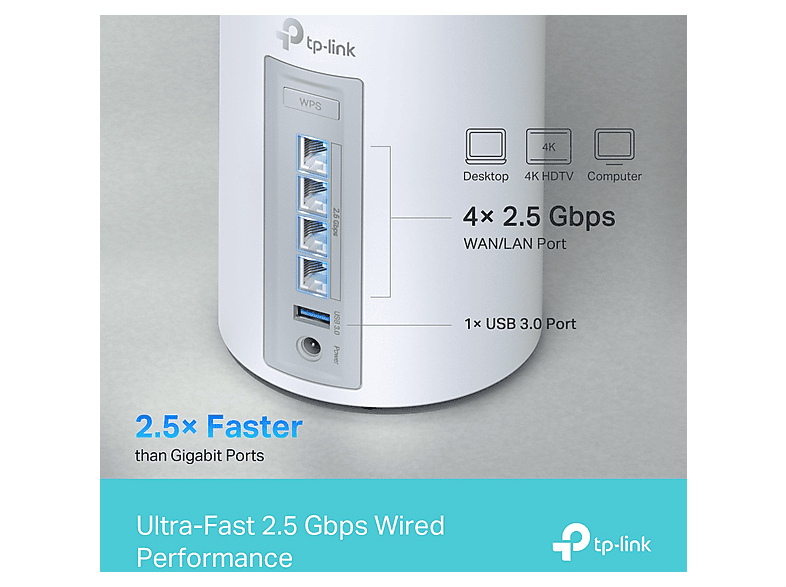 TP-LINK Deco BE65 (3-Pack) | Wi-Fi 7 Mesh | BE9300 Mbps | Fiber