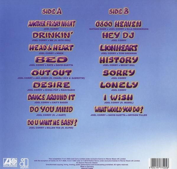Albumcover mit Titellisten für Seite A und Seite B, mit verschiedenen Songtiteln und Künstlernamen.