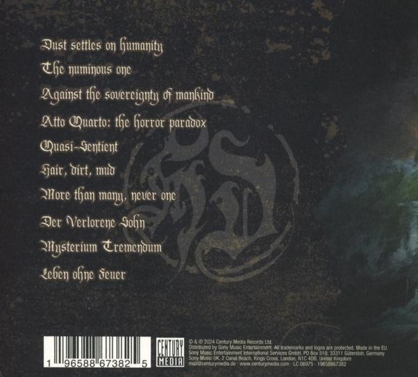 Die Rückseite einer CD mit Songtiteln und einem Logo.