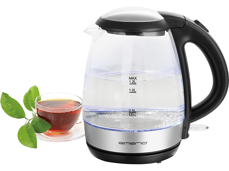 Emerio WK-125145 Wasserkocher (Edelstahl, 1.2 l, 2200 Watt)