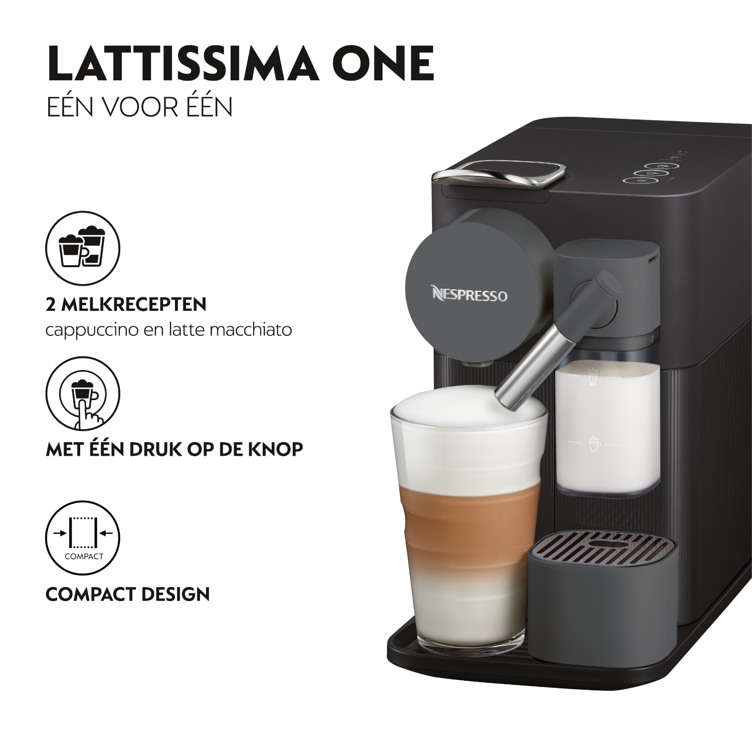 De'Longhi Nespresso Lattissima One EN510.B Zwart kopen? | MediaMarkt