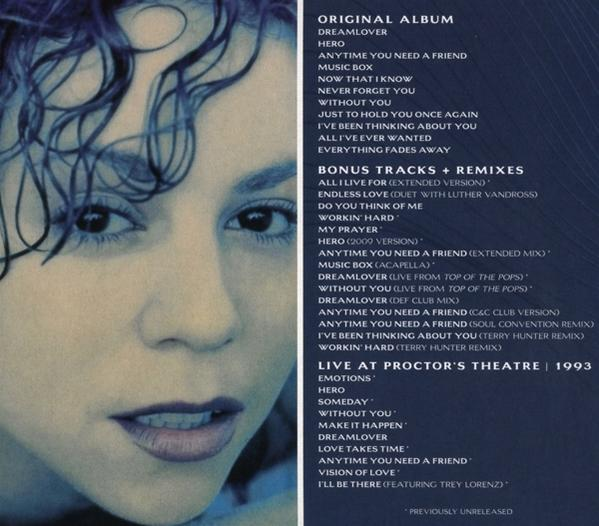 Albumcover mit dem Gesicht einer Frau links, einer Titelliste rechts und dem Titel DREAMLOVER.