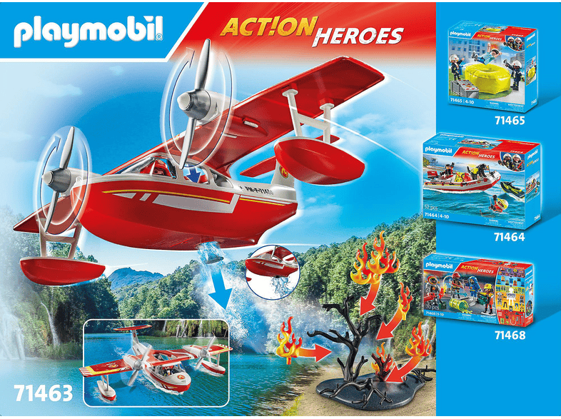 Playmobil 71463 Action Heroes: Feuerwehrflugzeug mit Löschfunktion (4-10 Jahren); Spielset — Foto 5 von 5