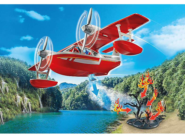 Playmobil 71463 Action Heroes: Feuerwehrflugzeug mit Löschfunktion (4-10 Jahren); Spielset — Foto 4 von 5