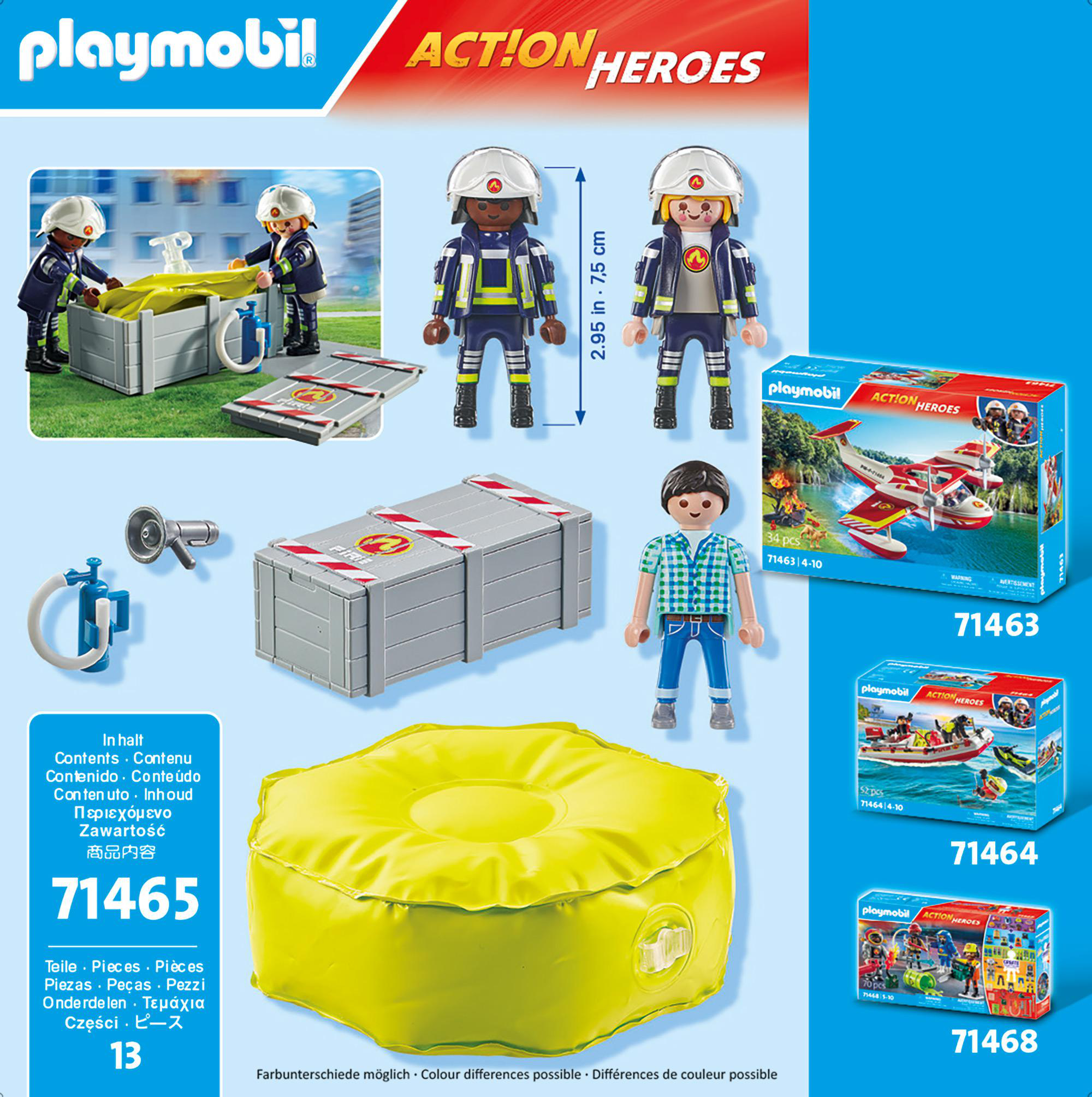 Playmobil Action Heroes Set mit Figuren, Zubehör und drei Box-Sets.