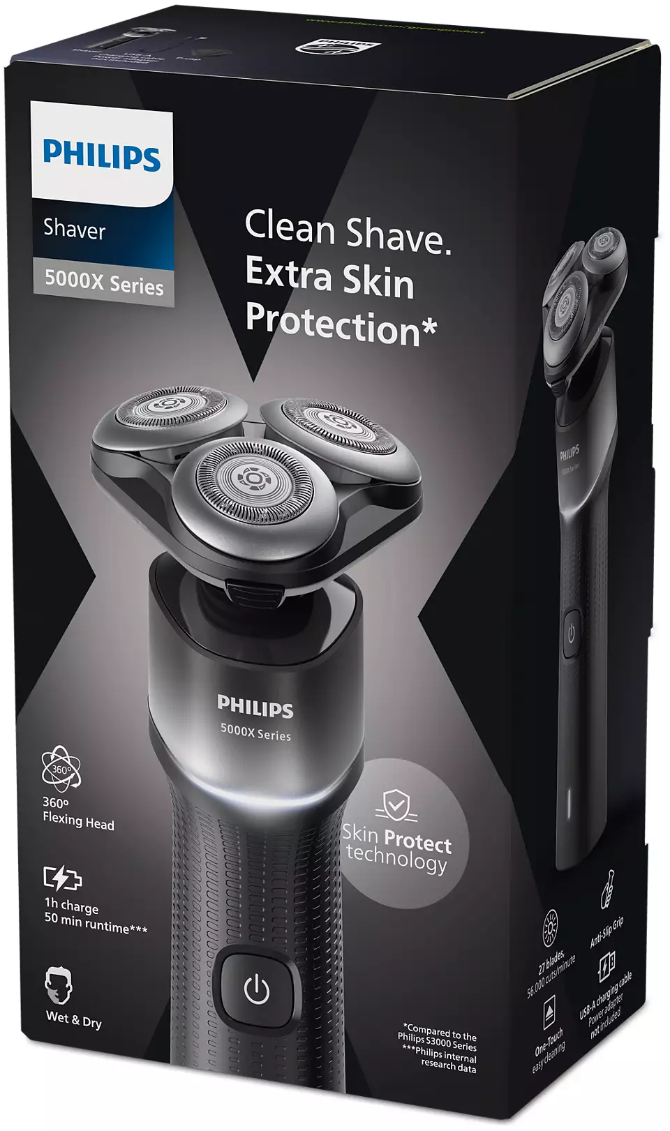 Philips borotva doboz, amely a borotvát mutatja.