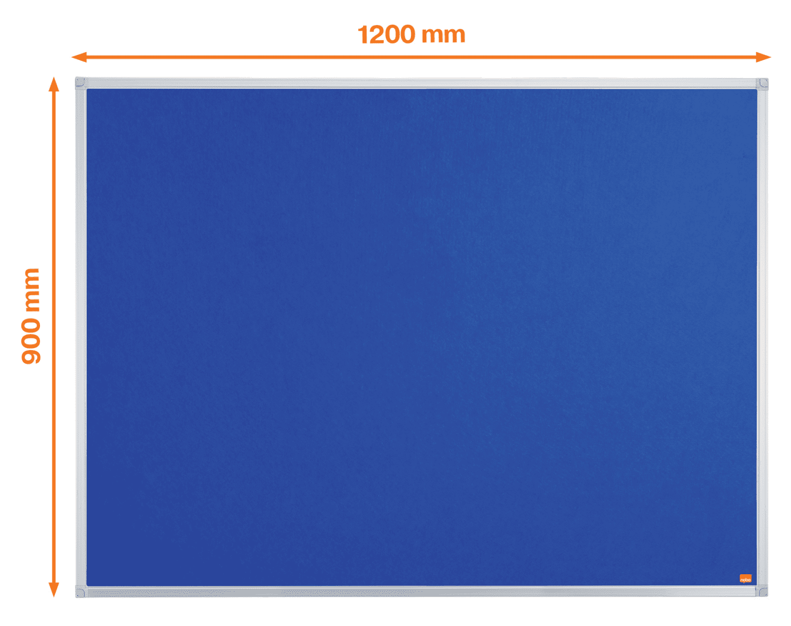Kék tábla ezüst kerettel, méretek: 1200mm x 900mm, narancssárga logó.