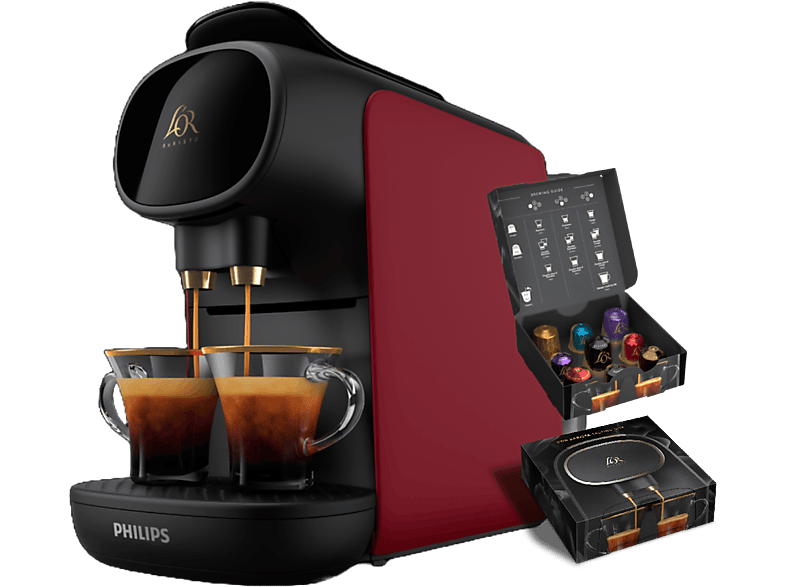 Cafetera de cápsulas  Philips LM9012/55 L'OR Barista Sublime, 2 tazas de  espresso o 1 espresso doble, Negro