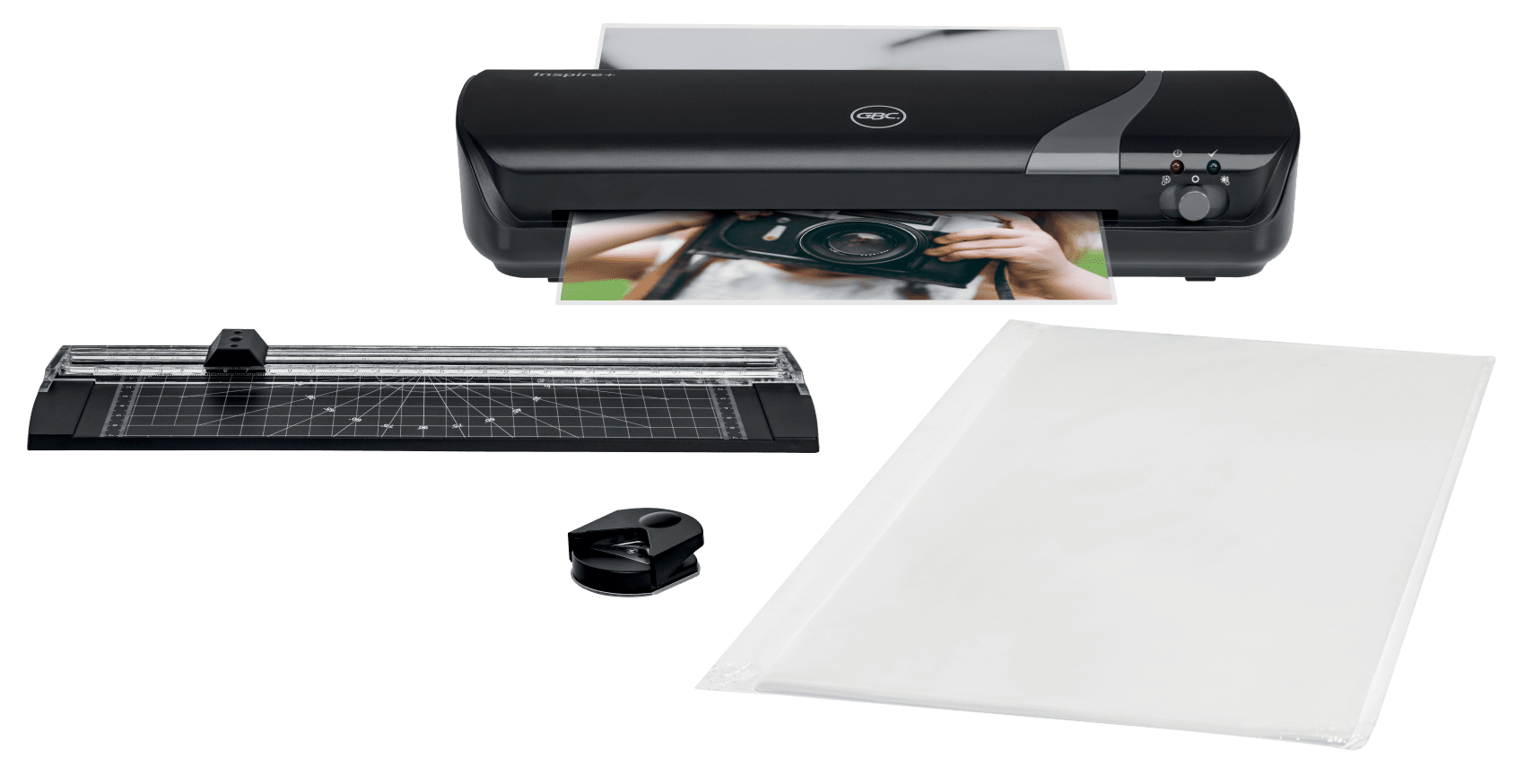 GBC Inspire+ A4 laminálógép és papírvágó szett, fekete (4410036)