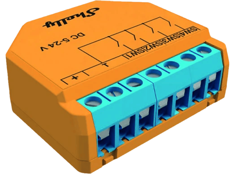 SHELLY Plus i4 DC Szcenárió modul Wifi-s (PLUSI4DC), narancssárga