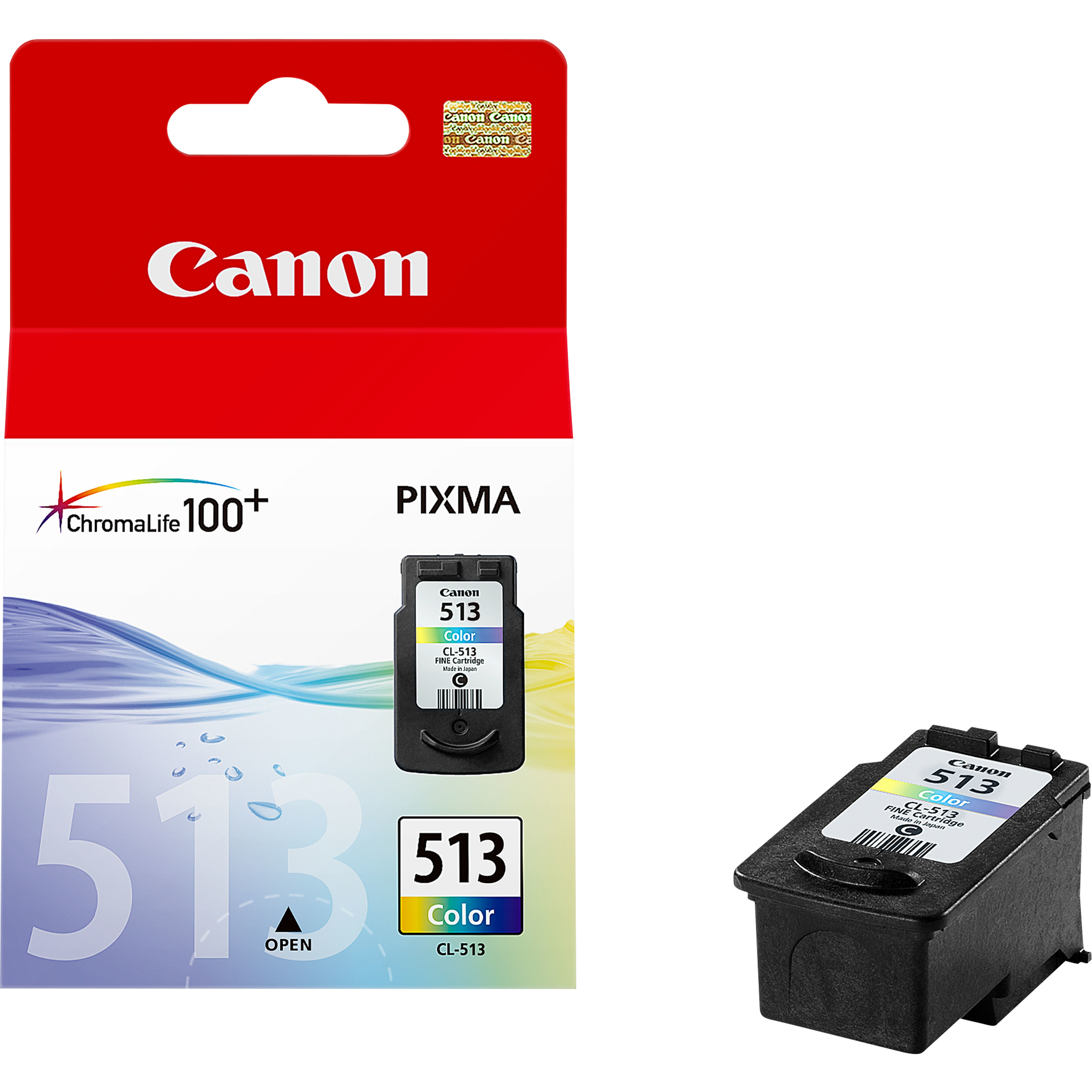 Canon Druckerpatronen in roter und weißer Verpackung.
