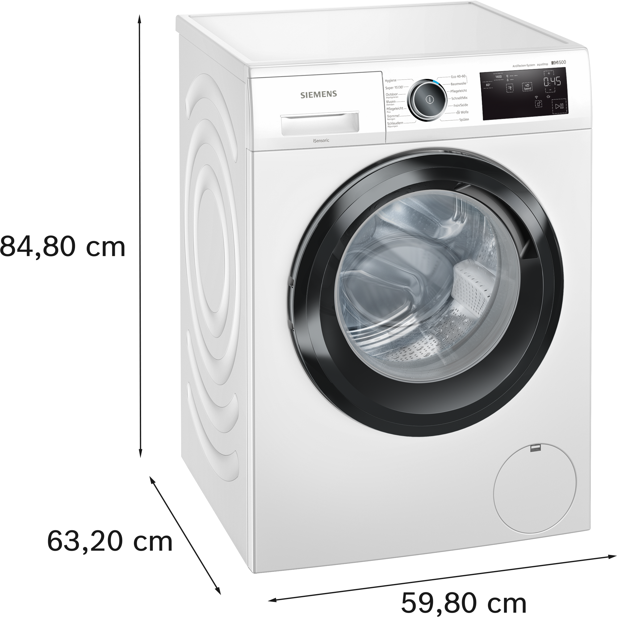 SIEMENS WM14UR5EM2 iQ500 Waschmaschine (9 kg, 1351 U/Min., A, Frontlader)