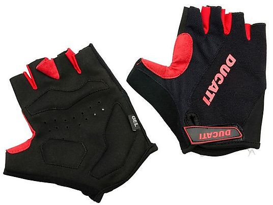Rękawiczki rowerowe DUCATI Czarno-czerwone rozmiar L