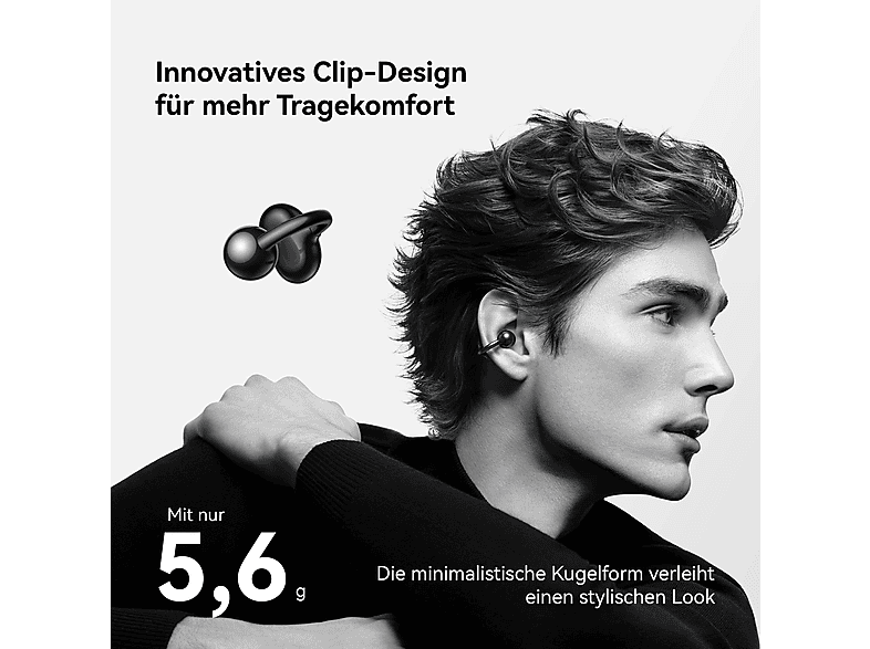 Thumbnail - HUAWEI FreeClip True Wireless, Open-ear Kopfhörer Black