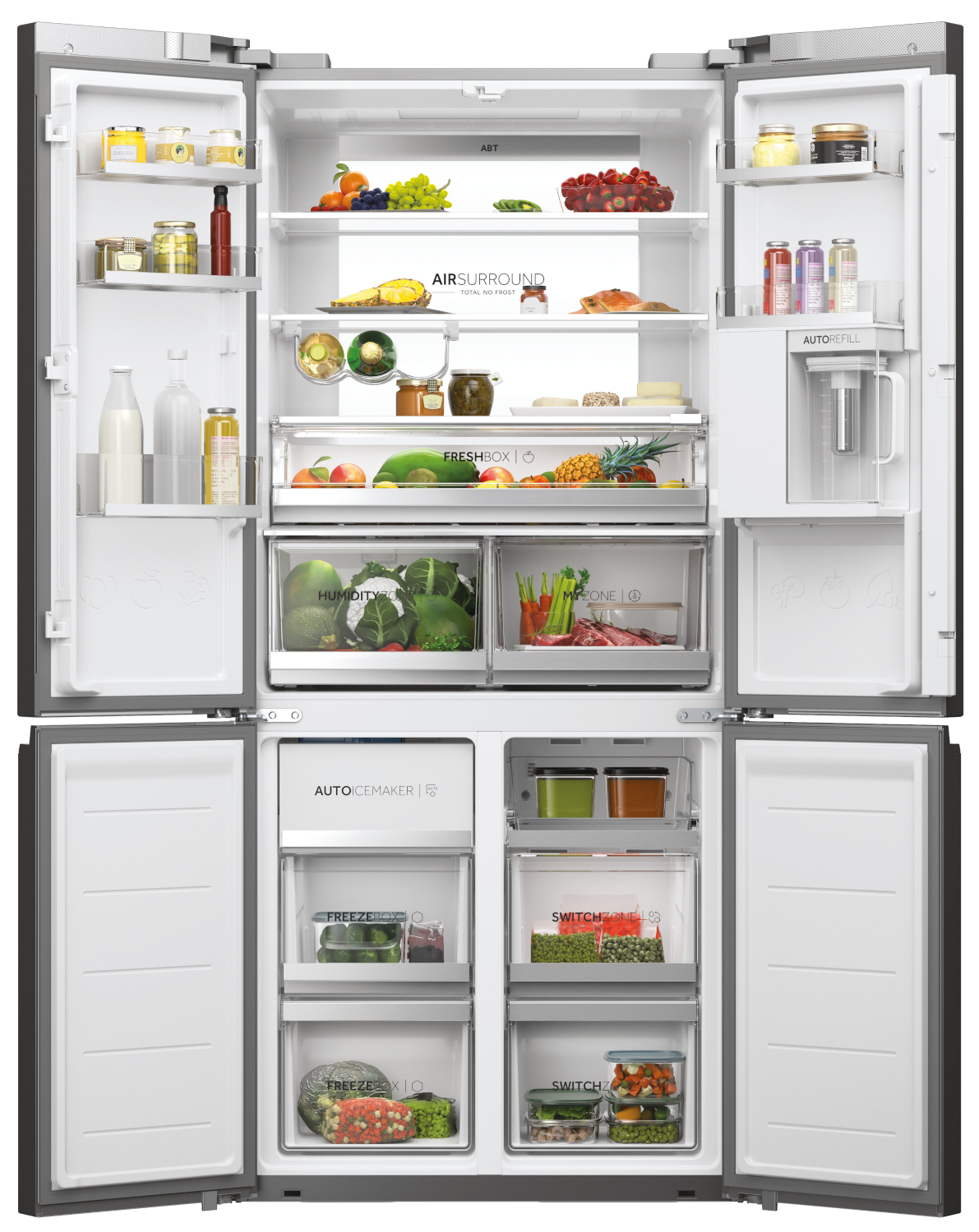 HAIER HCW7819EHMP No Frost kombinált hűtőszekrény 536 l, WiFi