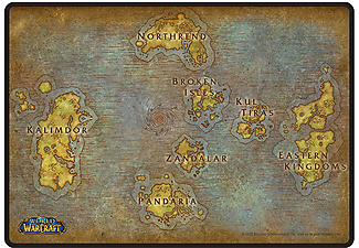 World Of Warcraft - Map gamer egérpad