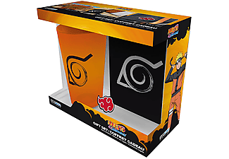 Naruto Shippuden - Konoha ajándékcsomag (XXL üvegpohár, kitűző, zsebnotesz)