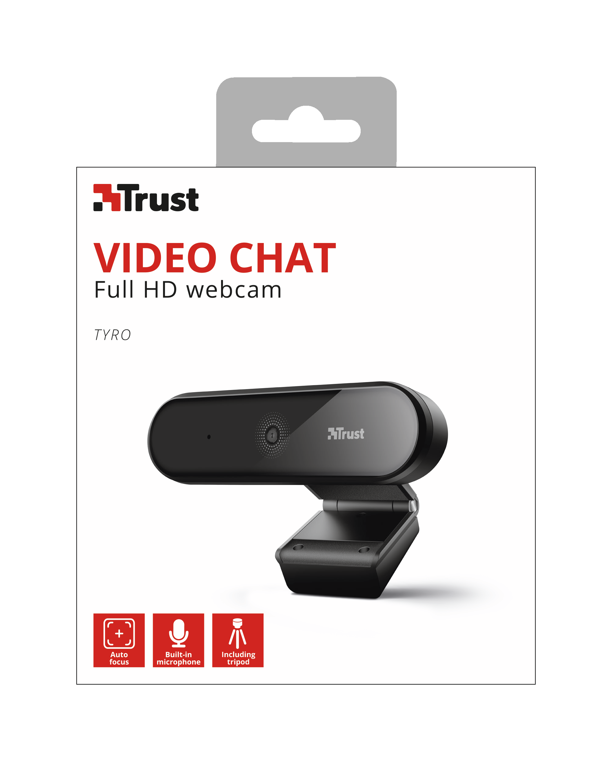 TRUST Webcam Tyro Full HD 1080 p Noir (23637)