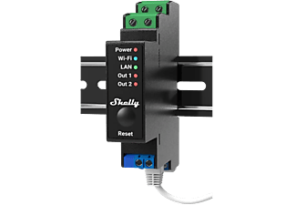 SHELLY Pro 2PM DIN sínre szerelhető Wifi-s, áramfogyasztásméréssel (PRO2PM), fekete