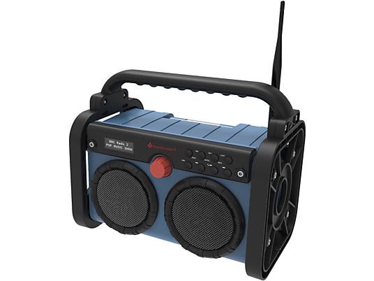 SOUNDMASTER DAB85BL - Radio stéréo DAB+/FM de chantier/jardin avec Bluetooth (DAB+, FM, Bleu)