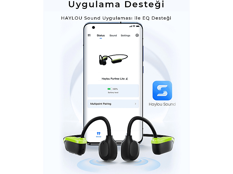 HAYLOU Purfree Lite BC04 Kablosuz Bluetooth Kulak Üstü Kulaklık Siyah_3