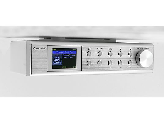 SOUNDMASTER IR1500SI - Radio sous comptoir de cuisine Internet/DAB+ avec Bluetooth (DAB+, FM, Argent)