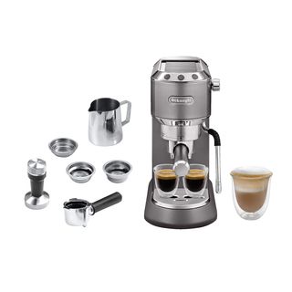 DELONGHI Dedica Arte EC885.GY Espressomaschine Grau metallic