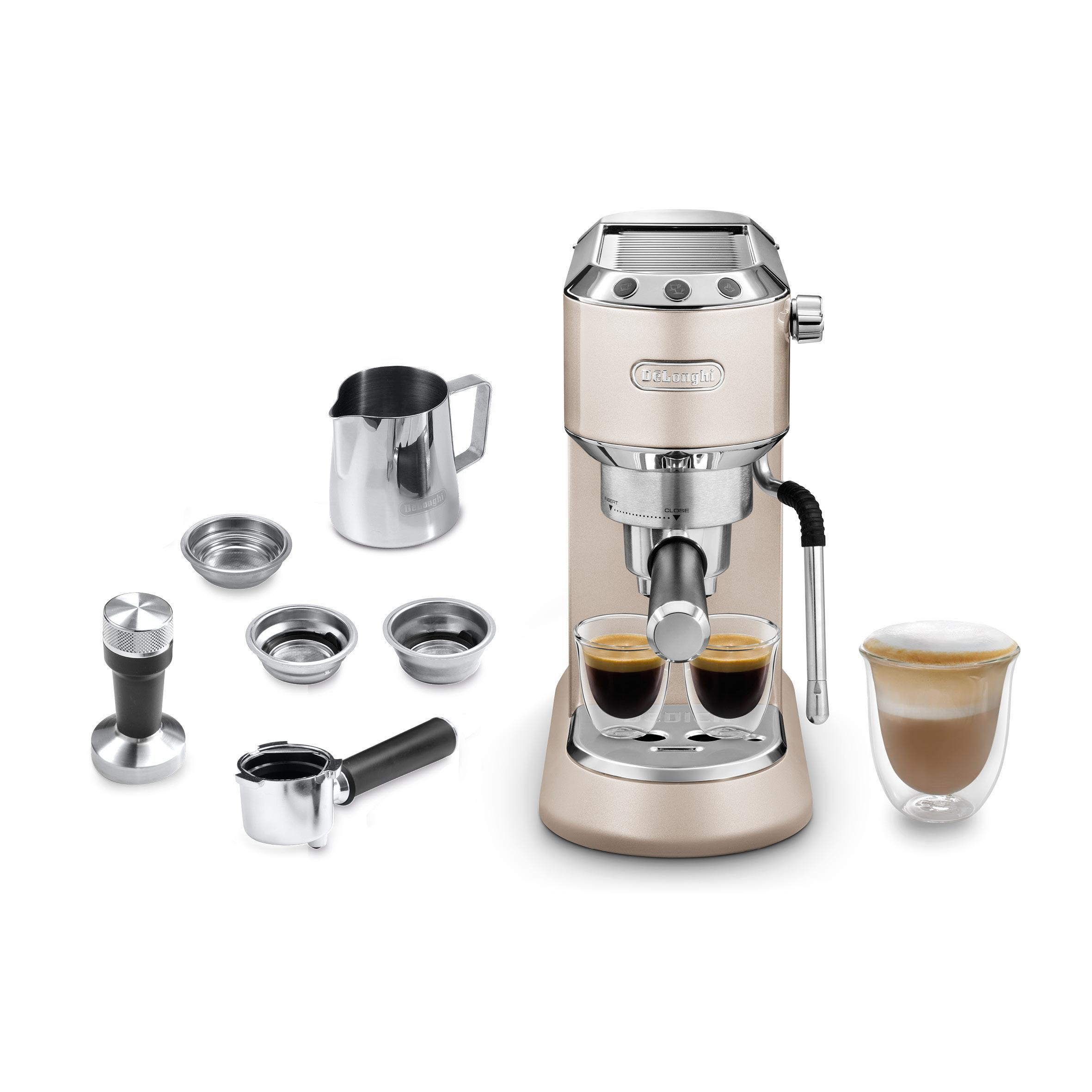 DELONGHI Dedica Arte EC885.BG Espressomaschine Beige metallic