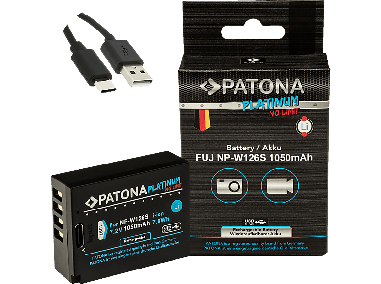 PATONA 1397 NP-W126S - Ersatzakku (Schwarz)