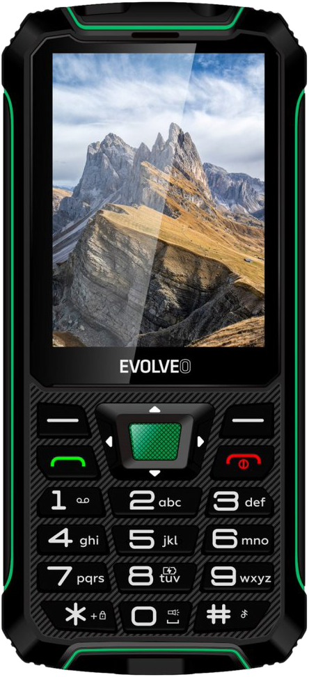 EVOLVEO STRONGPHONE W4 DualSIM Fekete-Zöld Kártyafüggetlen Mobiltelefon