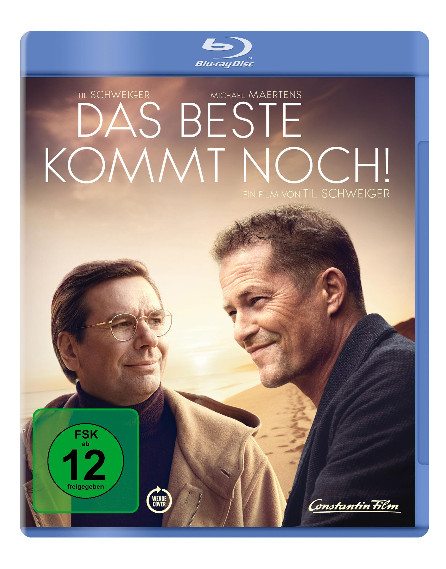 Blu-ray-Cover mit zwei Männern, Filmtitel auf Deutsch: "Das Beste Kommt Noch!"