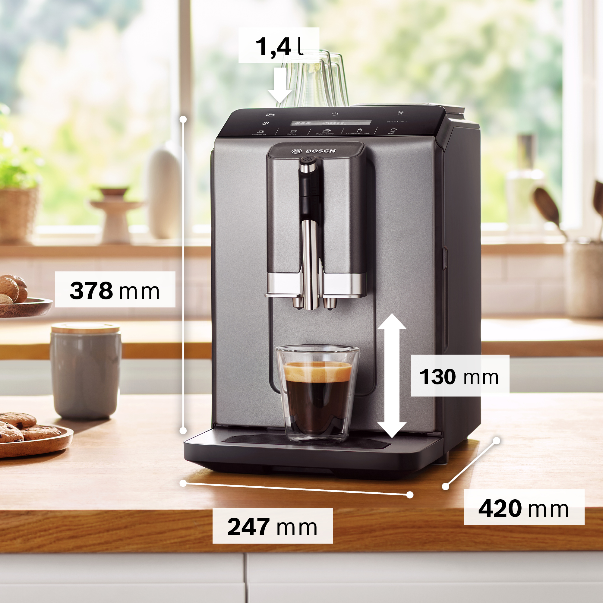Cafetera Superautomática Bosch Serie 2 VeroCafé - Molinillo De Cerámica, MilkMagic Pro, OneTouch, Negro TIE20119