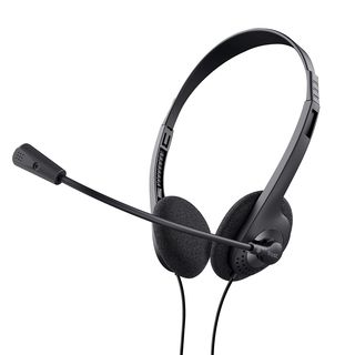 TRUST Primo - On-ear PC headset - Zwart - Flexibele microfoon - Verstelbare hoofdband