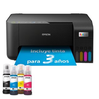  Impresora multifunción - EcoTank ET-2860, A4 con depósito de tinta, Conexión Wi-Fi, Hasta 3 años de tinta incluida